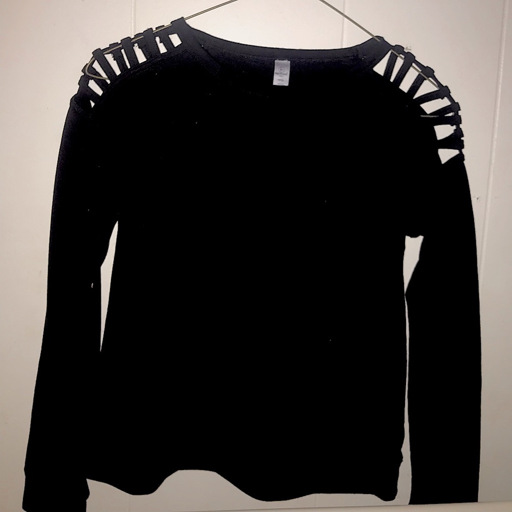 Black off the shoulder long sleeve